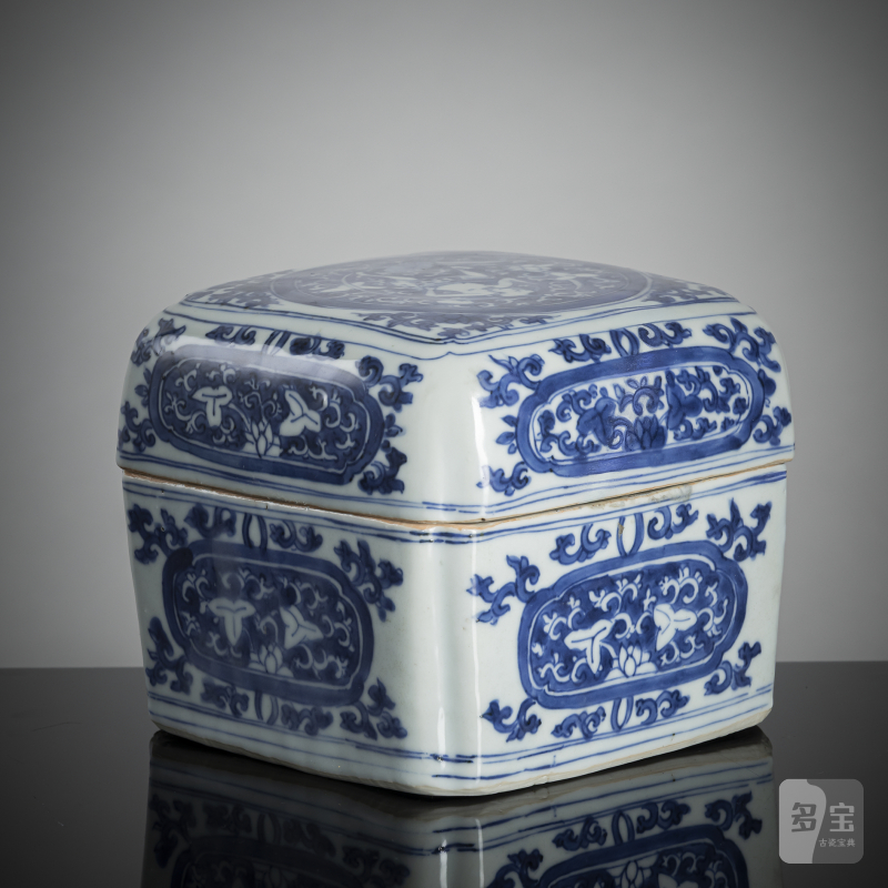 A fine porcelain box and cover decorated in underglaze blue for the Japanese market - 图2